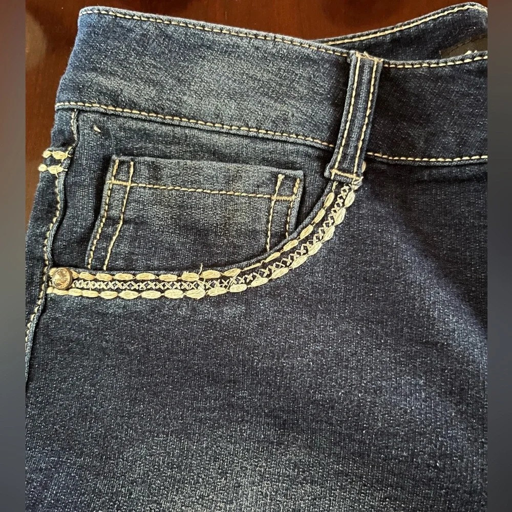 Girls jeans embellished pockets stitching Vanilla Star size 16